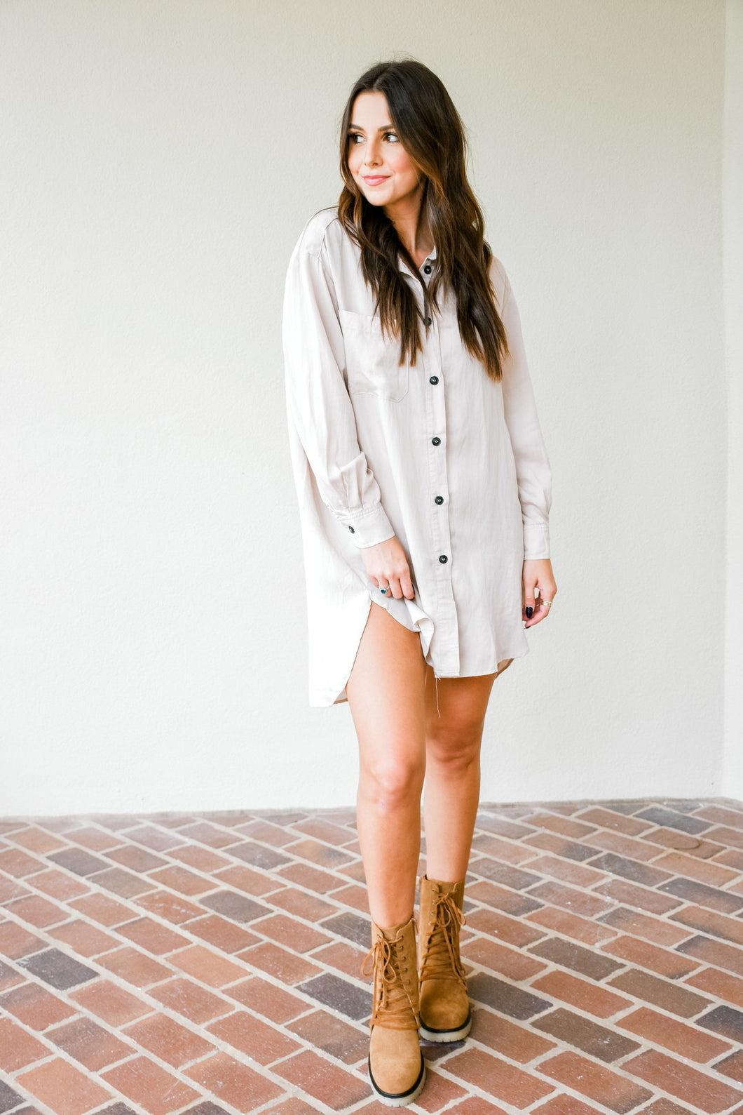 Here For The Hunt Button Up Dress