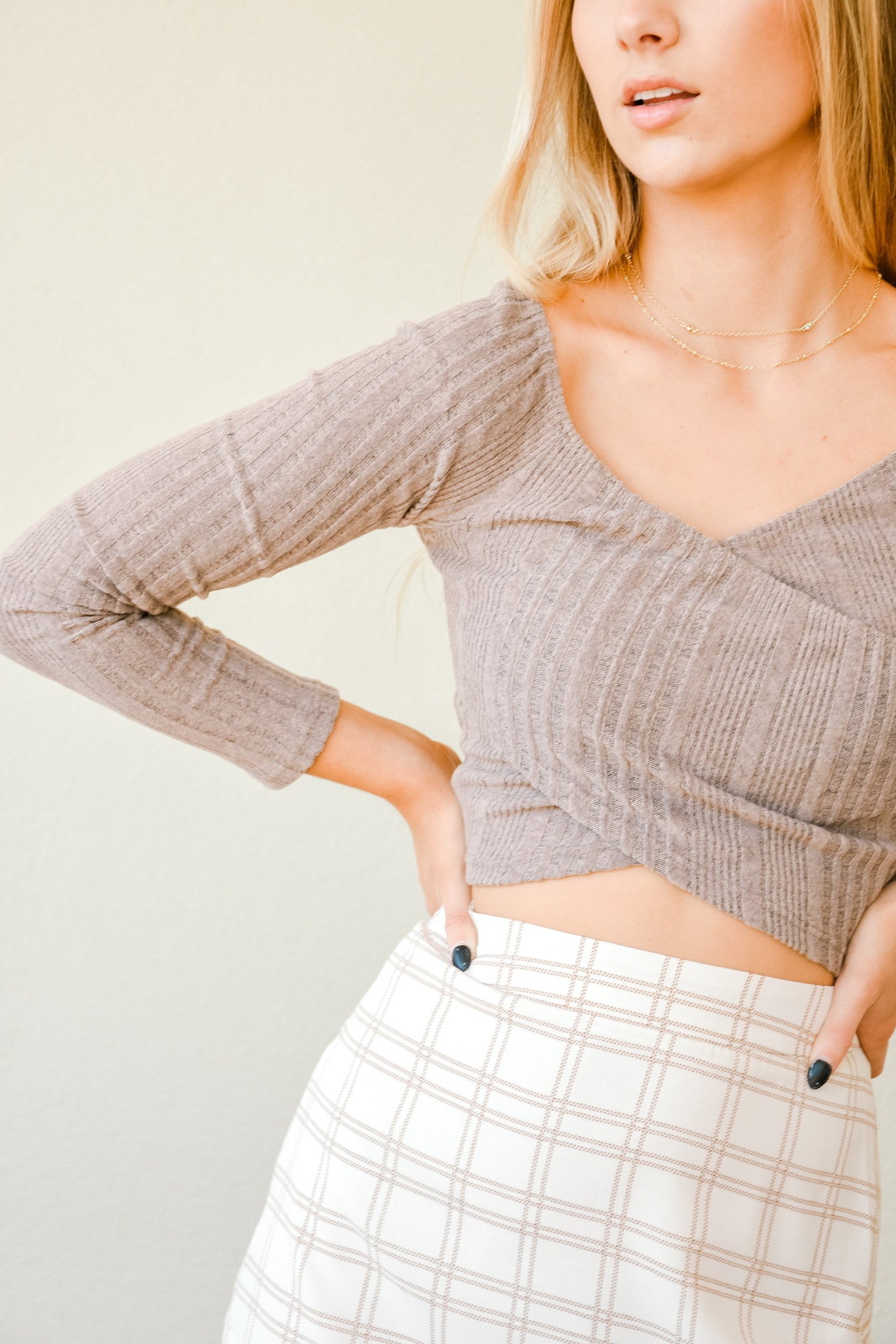 Caffeine Buzz Ribbed Crop