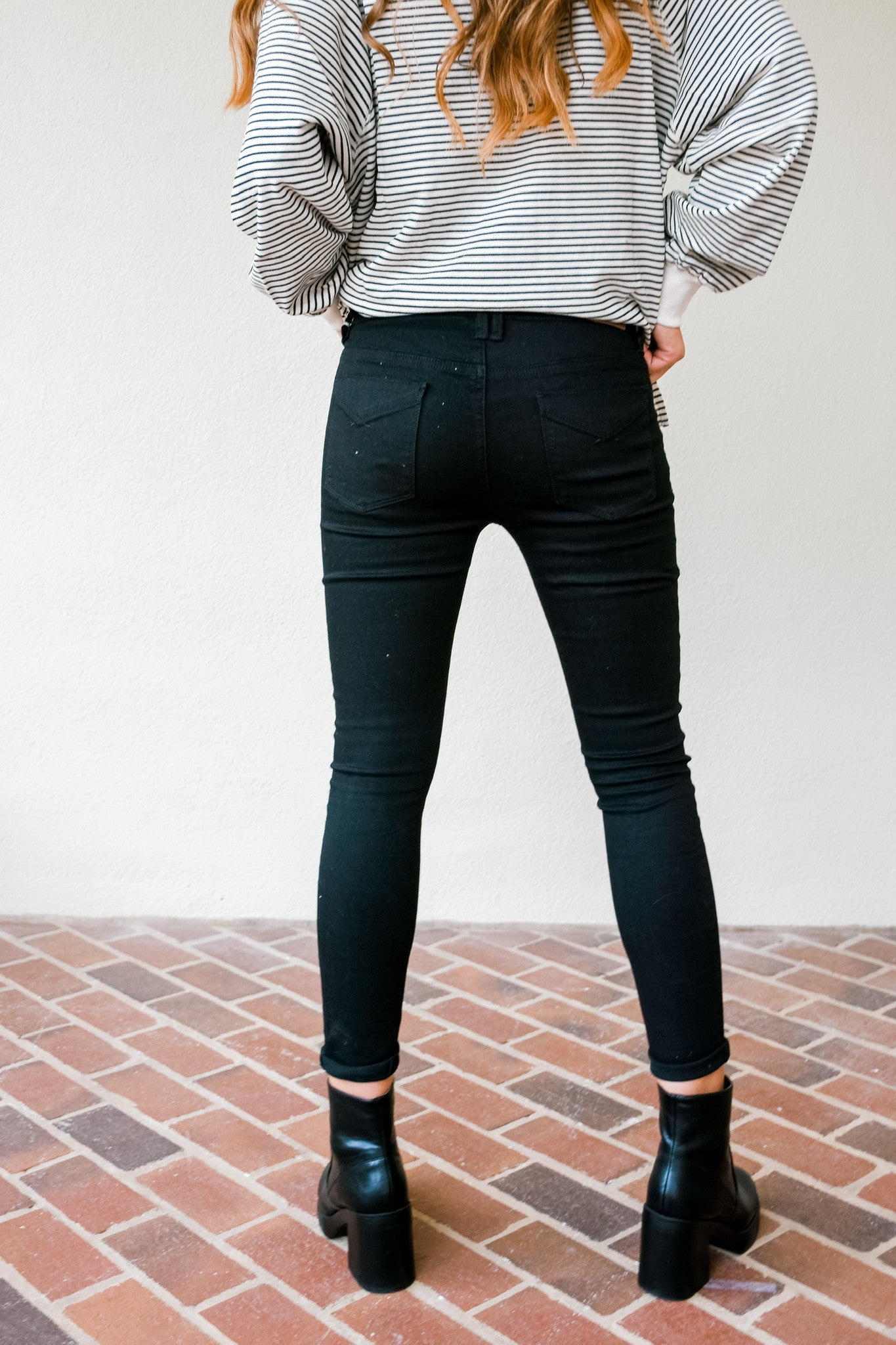 Black Olivia High Rise Skinnies