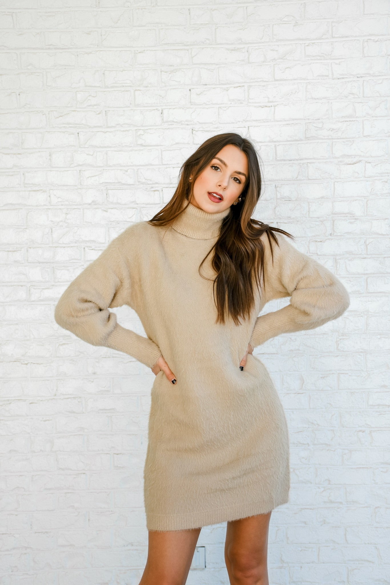 Fuzzed Up Sweater Dress