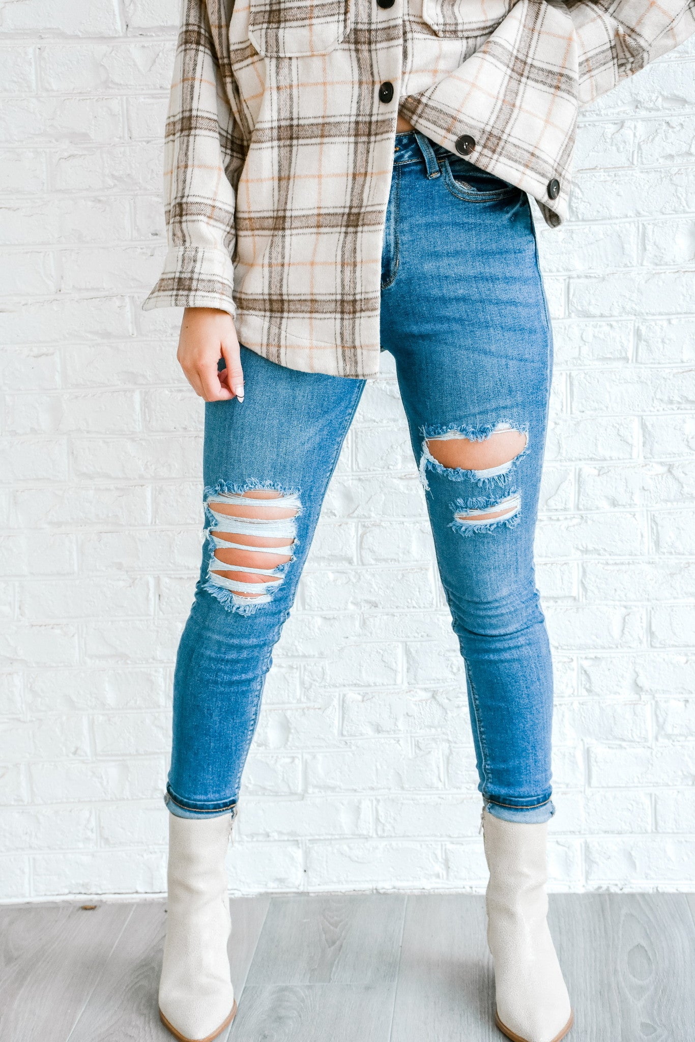 Down to Denim Ripped Skinnies