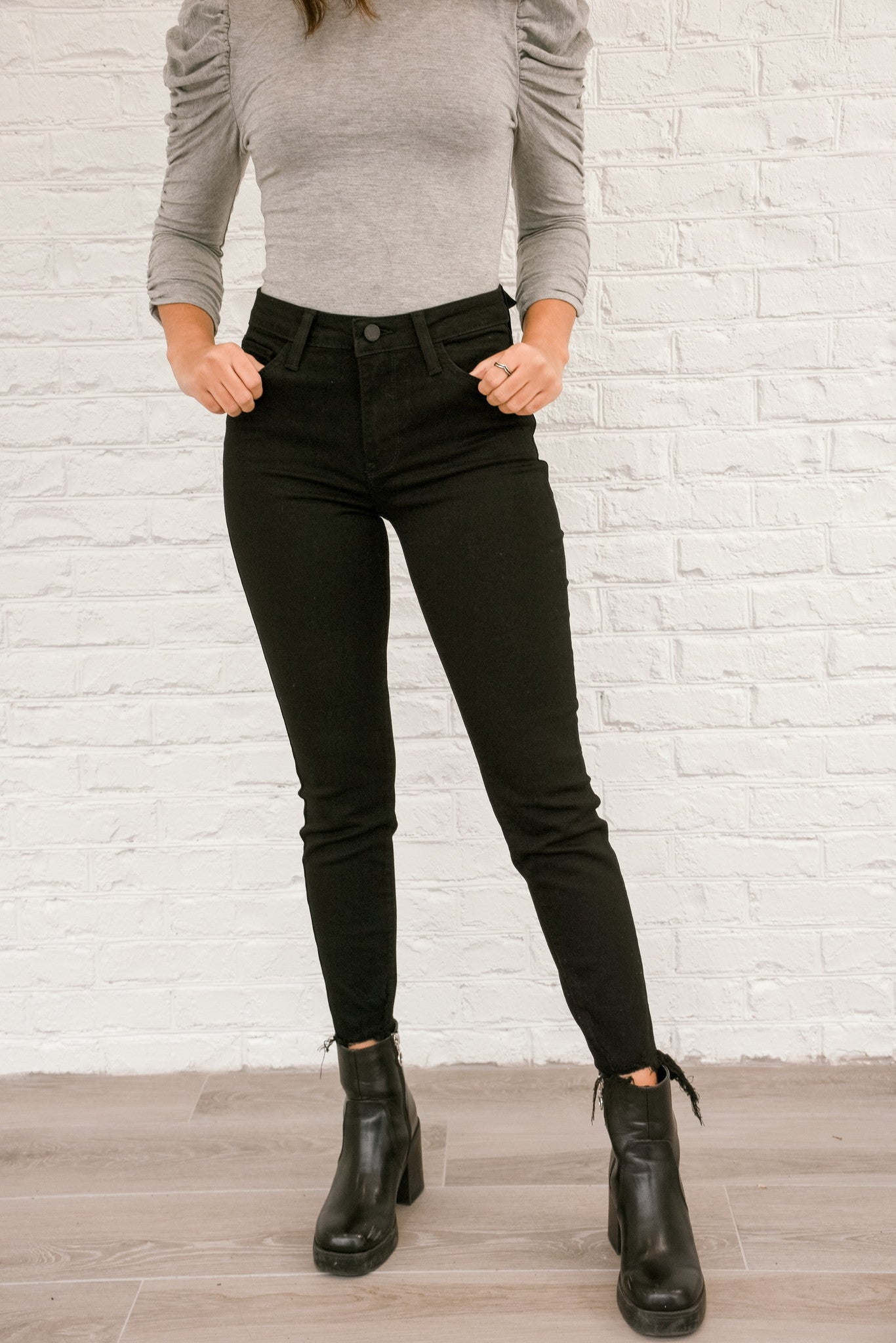 Just Black High Rise Skinnies