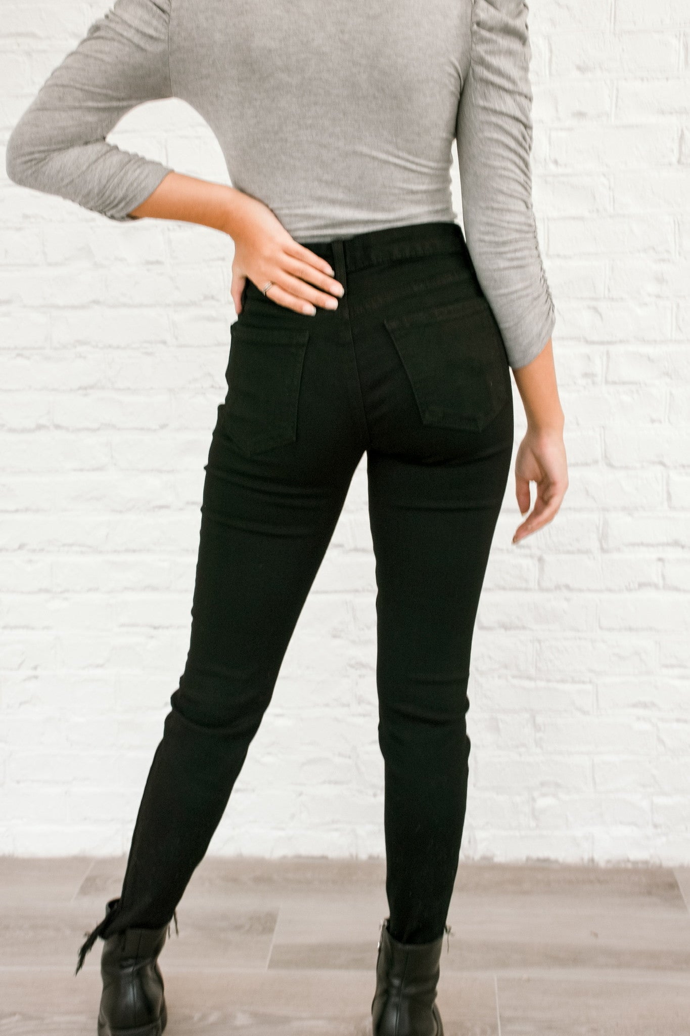 Just Black High Rise Skinnies