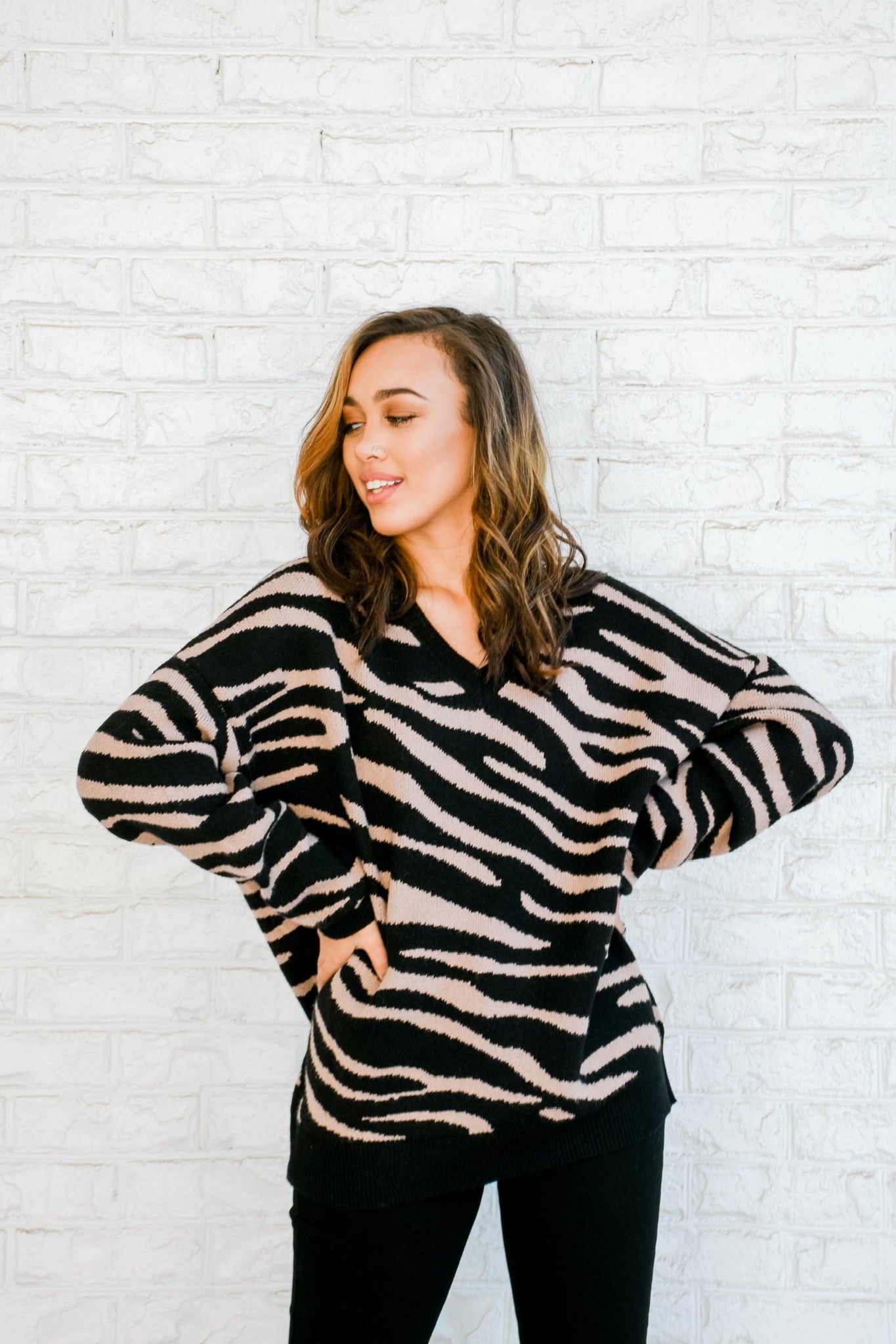 Totally Zebra Sweater