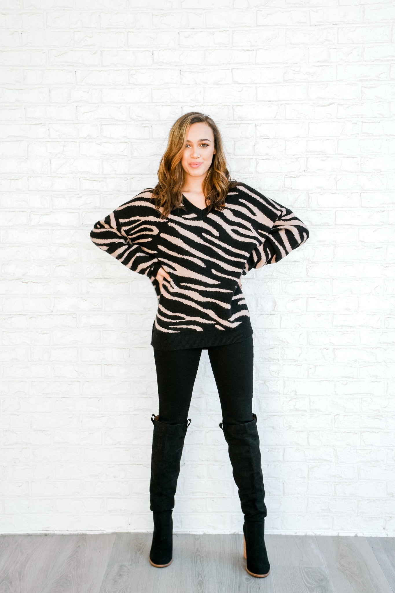 Totally Zebra Sweater