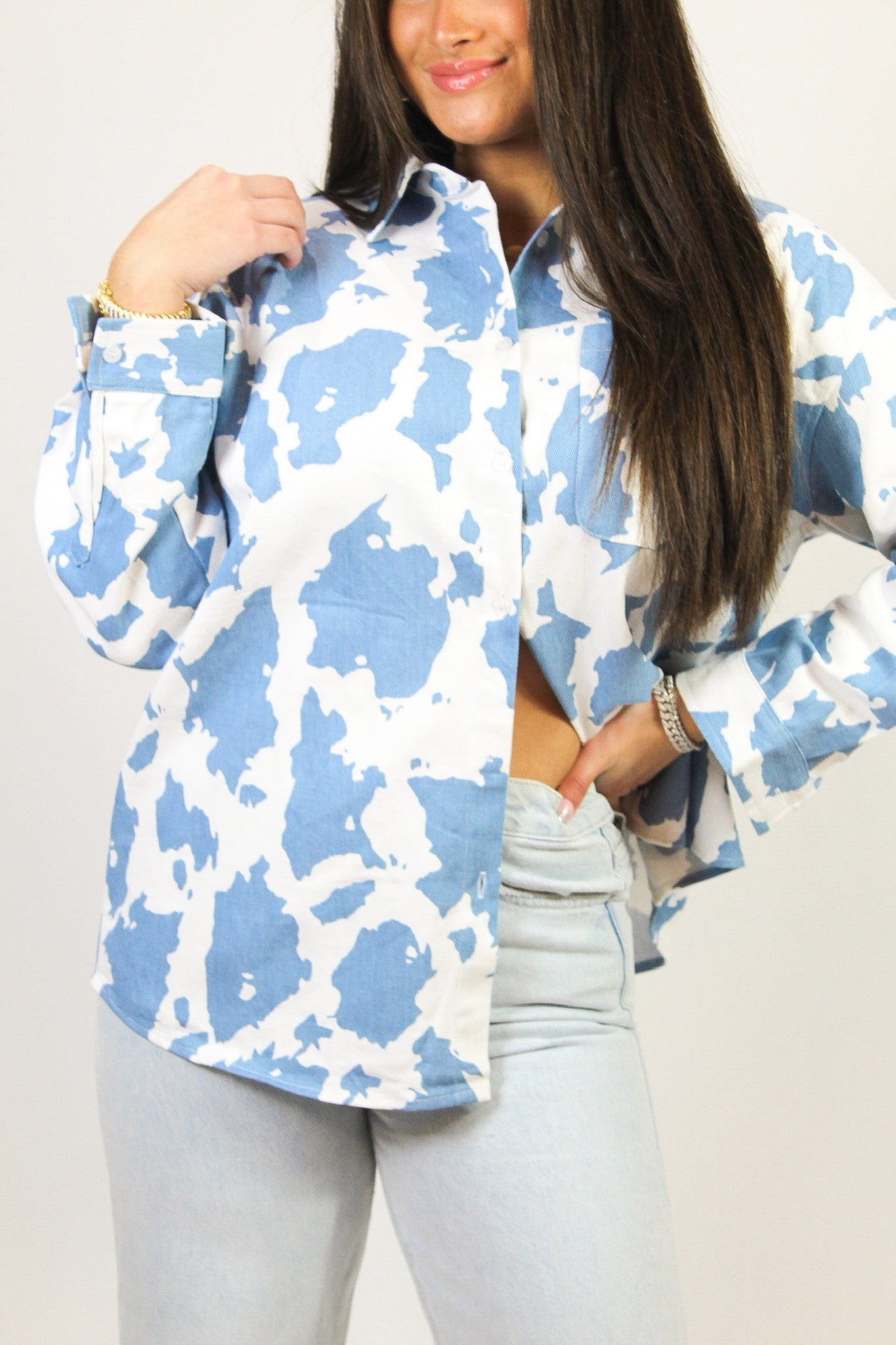 Cowgirl Blues Button Down