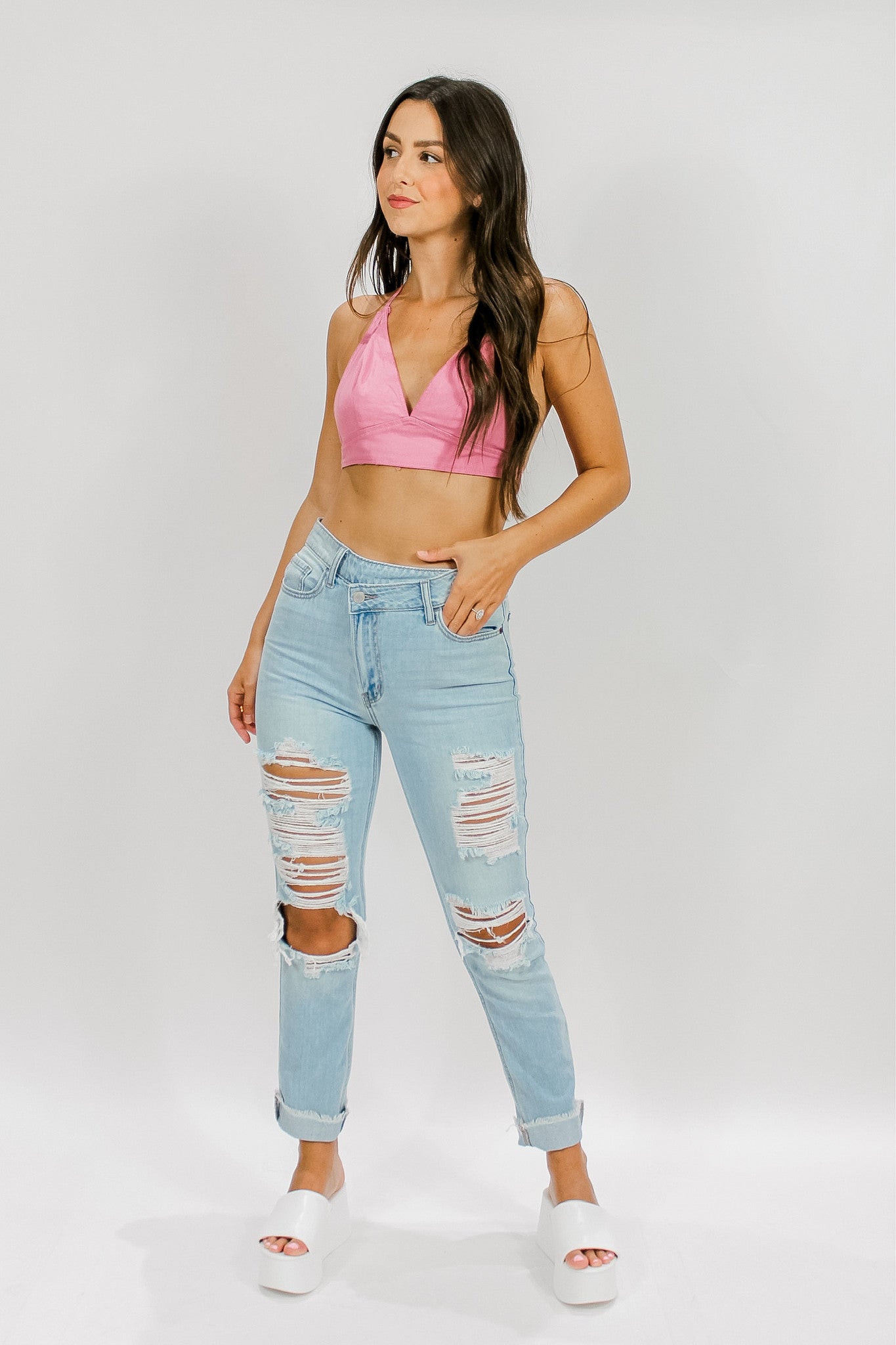 Donna Denim Crop