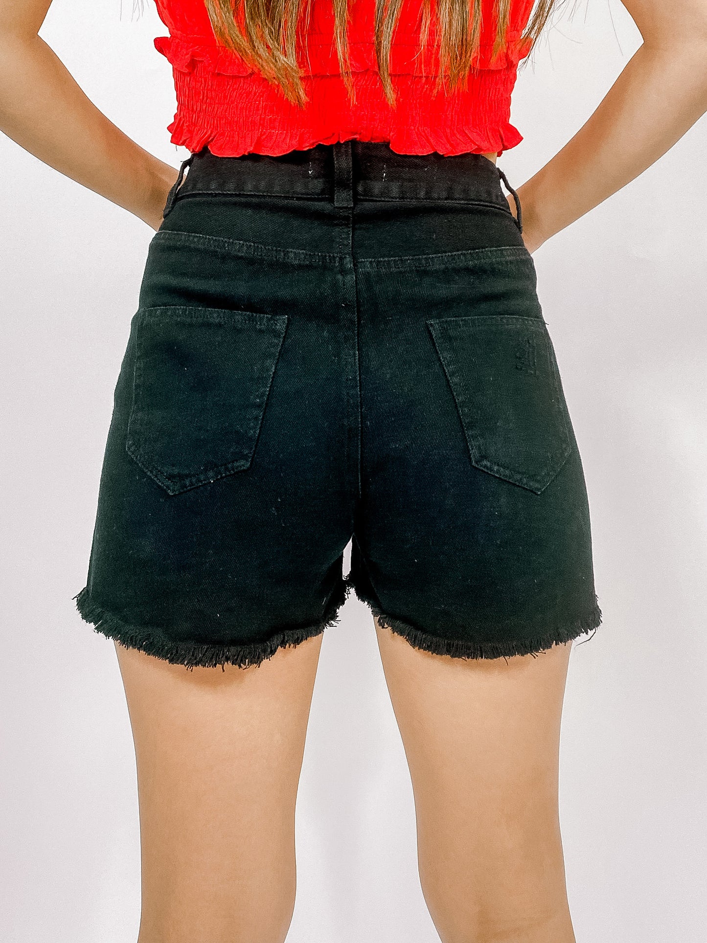 On Trend Asymmetrical Shorts - Black
