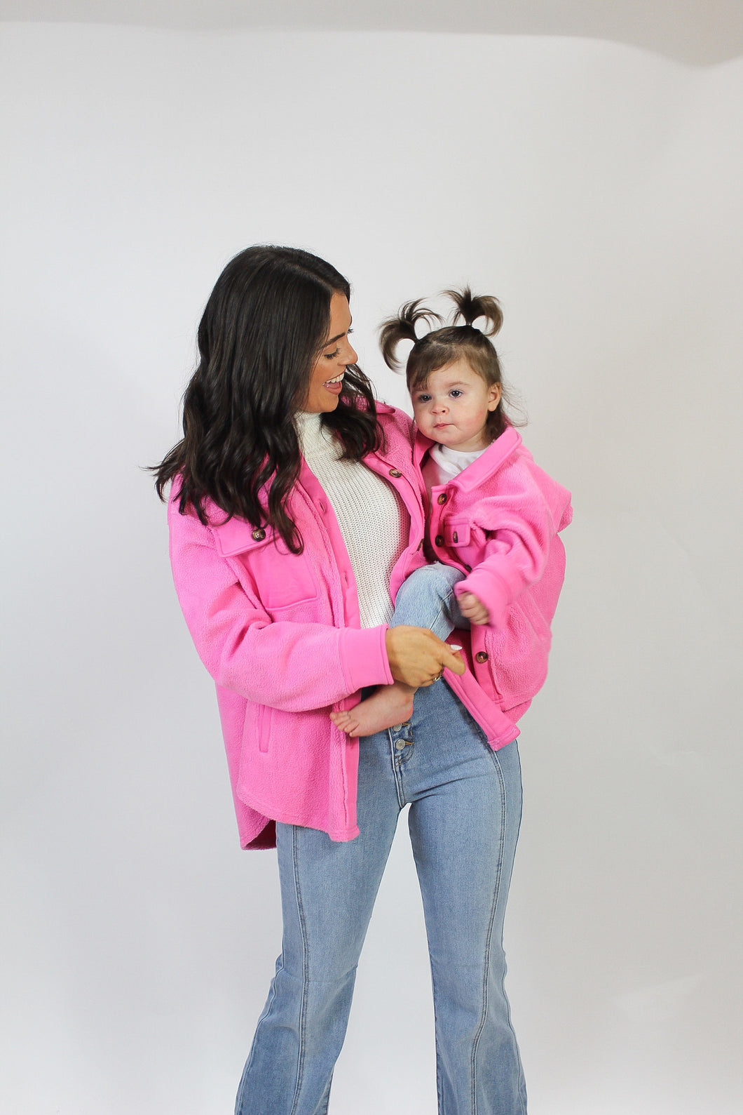 Mommy + Me Candy Pink Shacket