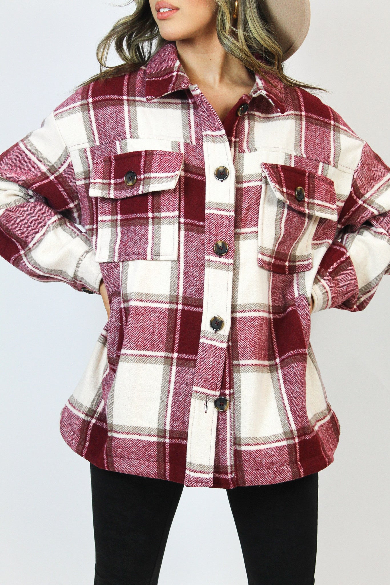 Mistletoe Plaid Shacket Guy