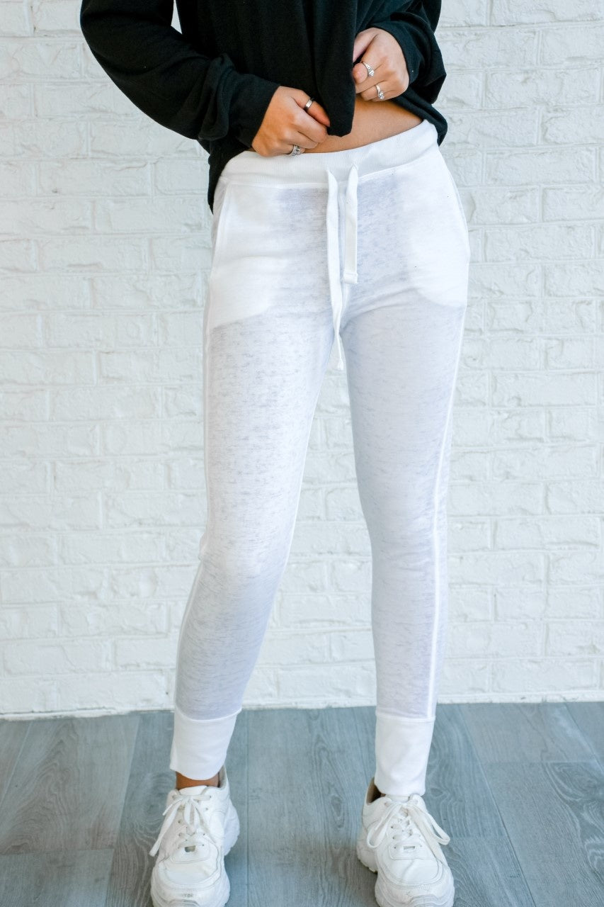 Optic White Joggers