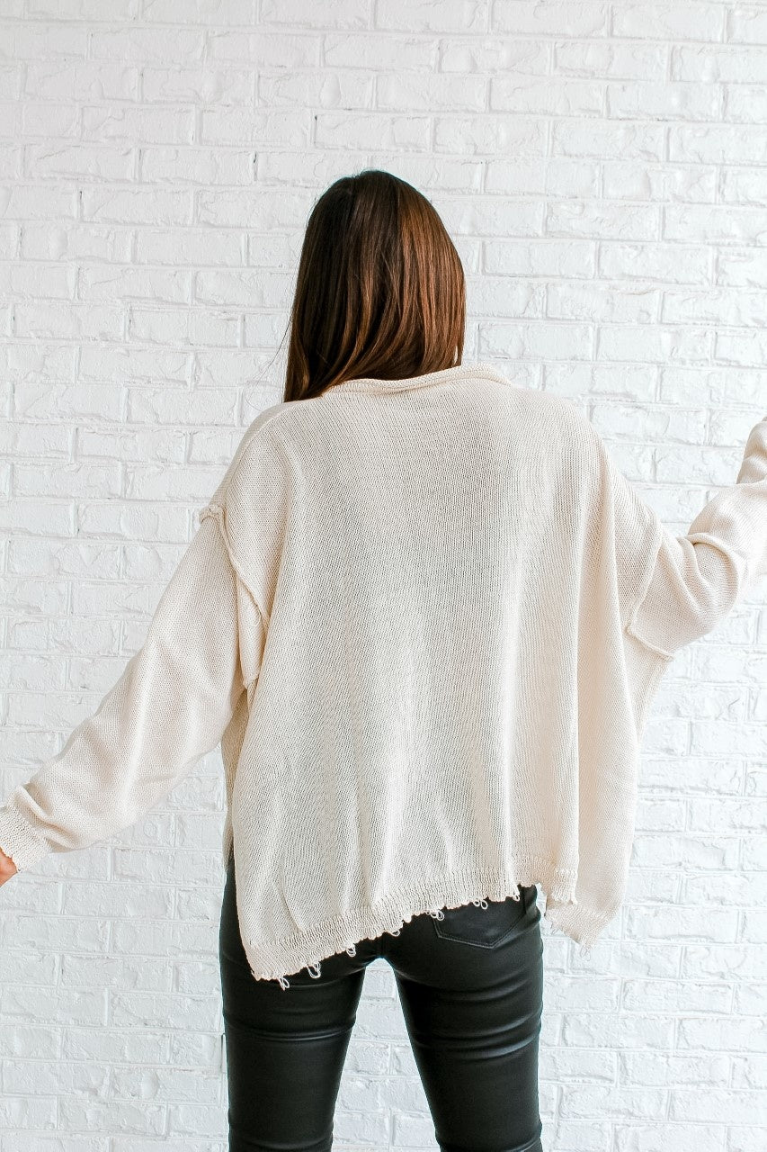 On Edge Distressed Sweater